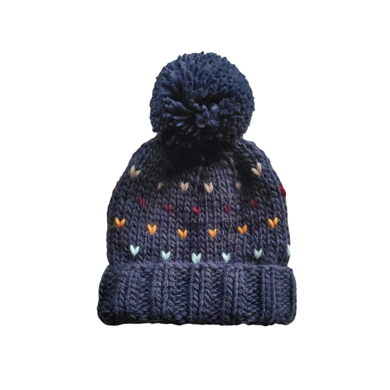 Sawyer Hand Knit Hat - Navy by The Blueberry Hill