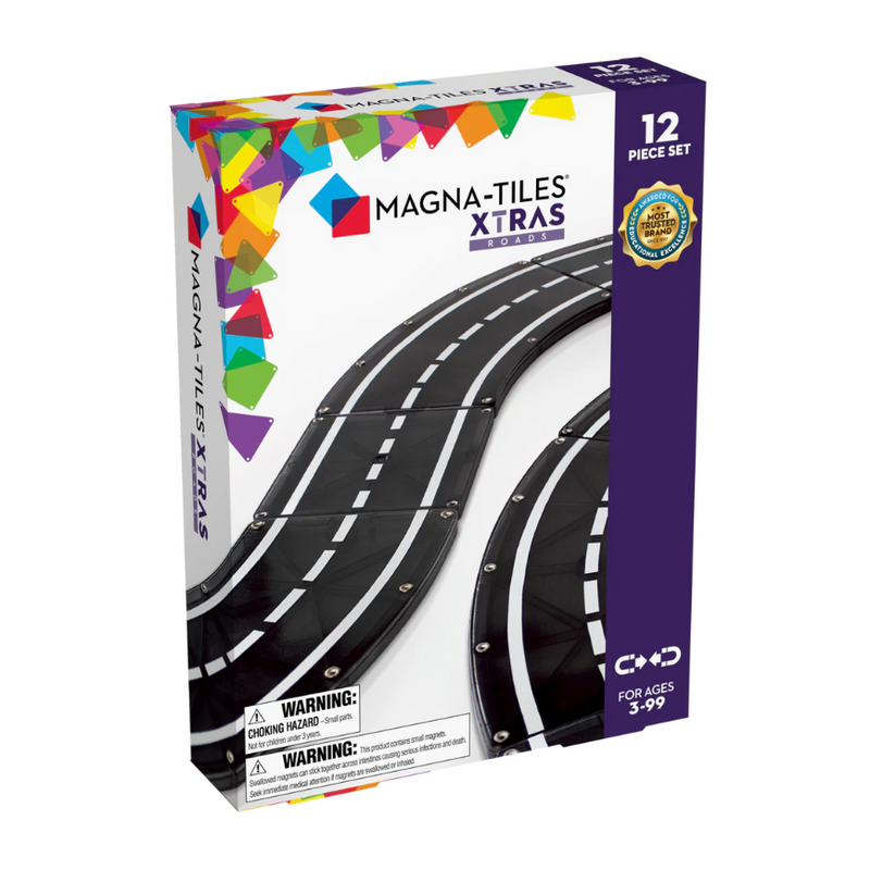 XTRAS: Roads 12-Piece Set by Magna-Tiles