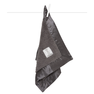 Chenille Solid Security Blanky - Charcoal by Little Giraffe
