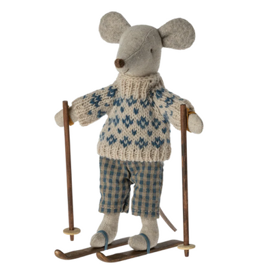 Winter Mouse with Ski Set, Dad by Maileg