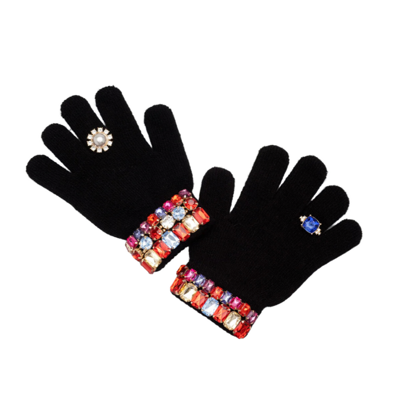 Ice Skating Jeweled Gloves by Super Smalls