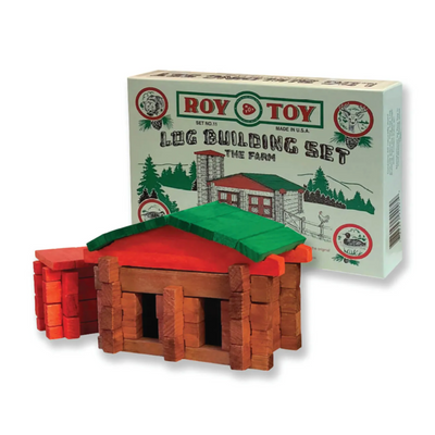 1930's Original Farm Log Building Set by Roy Toy