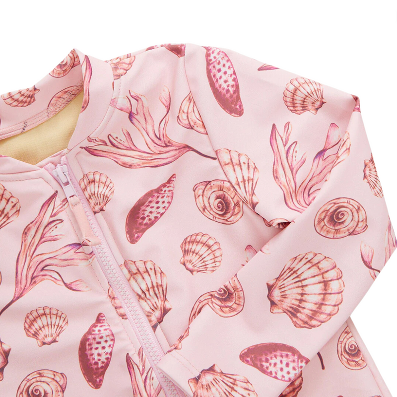 Girls Arden Swim Suit - Pink Sea Shells by Pink Chicken
