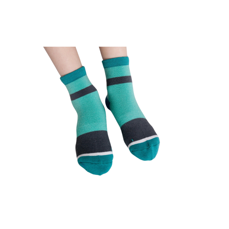 Merino Wool Mini Crew Socks - Green by Woven Pair