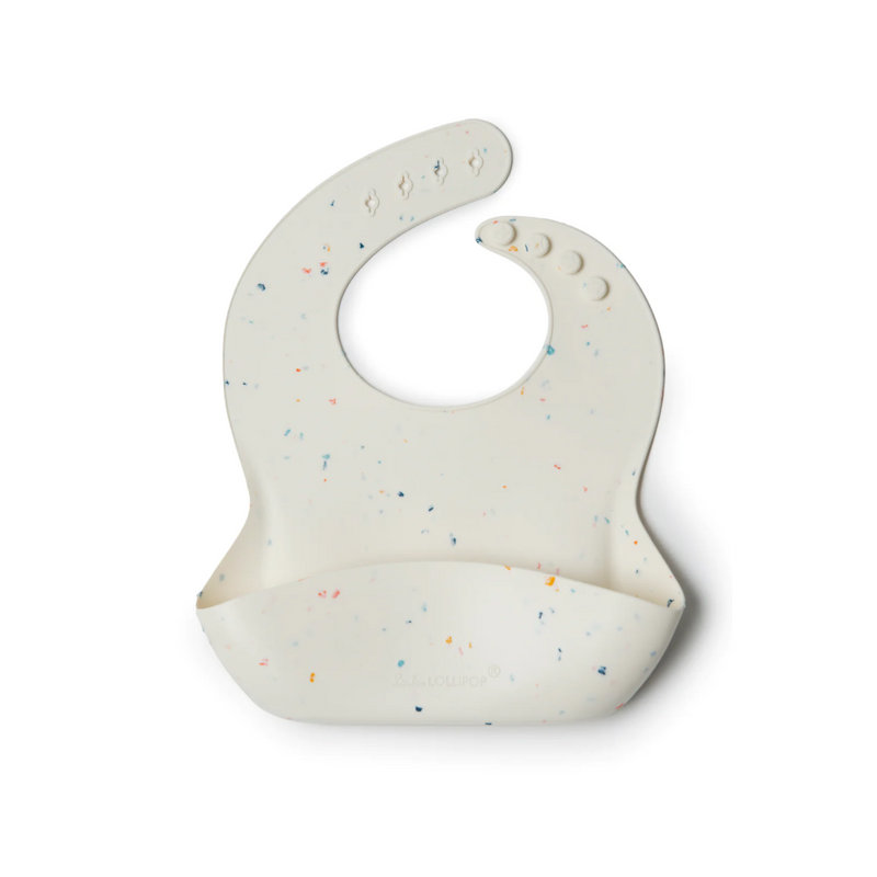 Silicone Bib - Confetti Cream by Loulou Lollipop