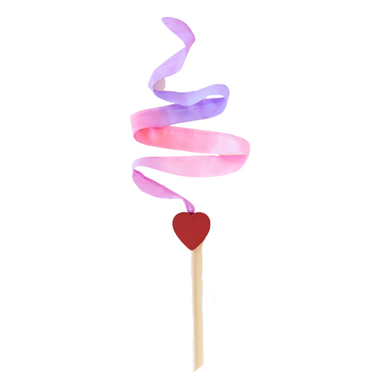 Mini Blossom Streamer Wand - Heart by Sarah's Silks