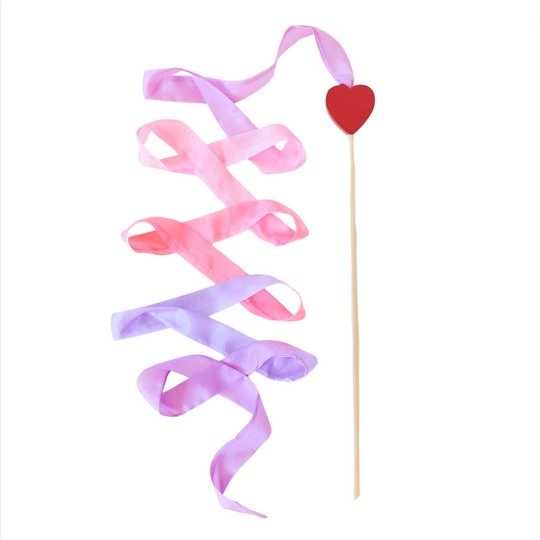Streamer Wand - Heart by Sarah's Silks