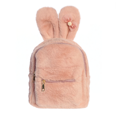 Soft Faux Fur Bunny Ear Backpack by Dear Ellie – Pacifier Kids Boutique