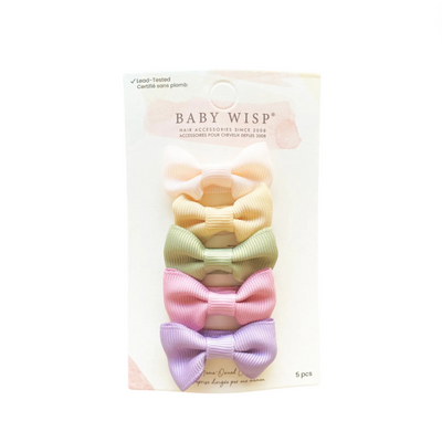 Charlotte Bows on Snap Clips Set of 5 - Swifty by Baby Wisp