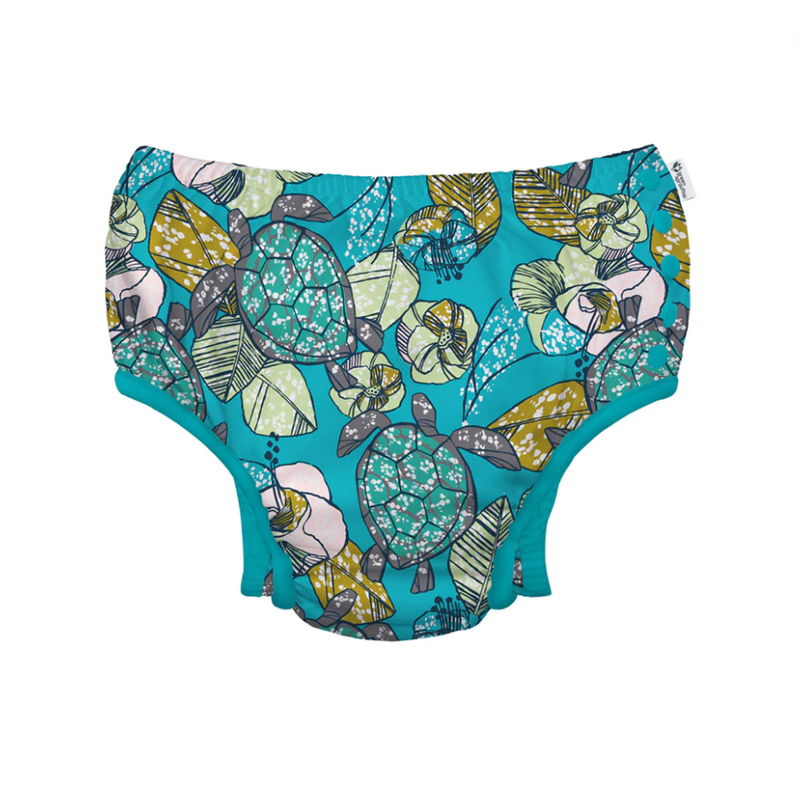 Eco Snap Swim Diaper with Gusset - Tea Collection Turtle Floral by and Green Sprouts