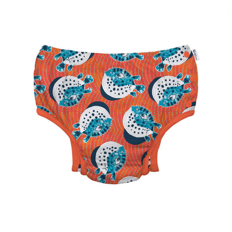 Eco Snap Swim Diaper with Gusset - Tea Collection Puffer Fish by and Green Sprouts
