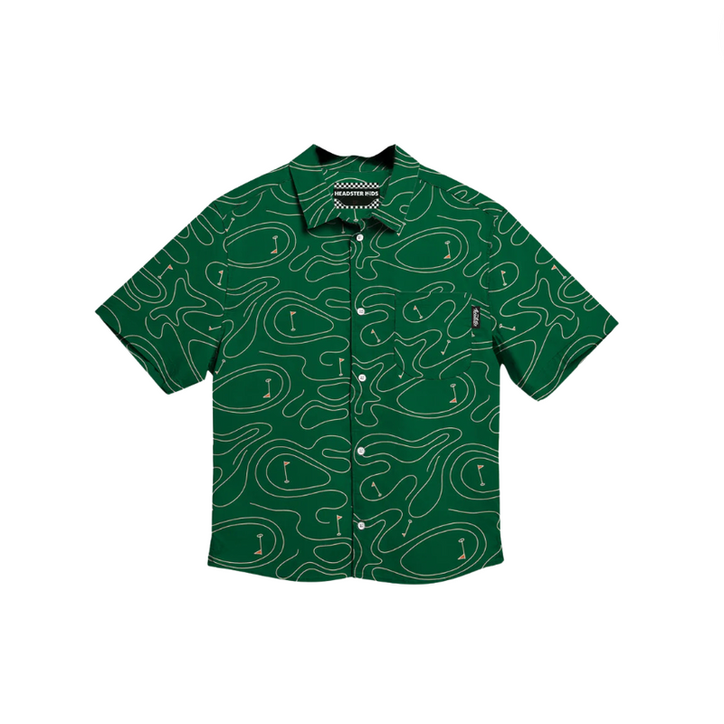 Caddie Button Up Shirt - Evergreen by Headster Kids