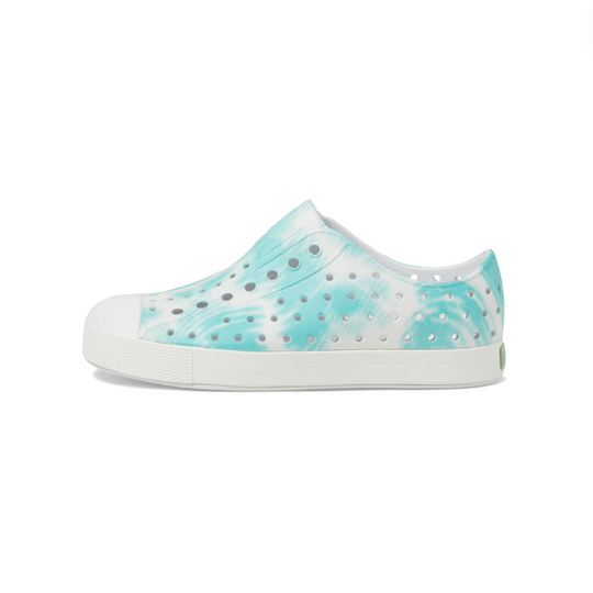 Jefferson Bloom Shoe - Shell White/ Shell White/ Ocean Waves by Native Shoes FINAL SALE