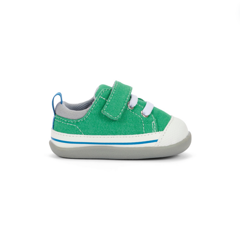 Stevie II Infant Shoe - Green Denim by See Kai Run