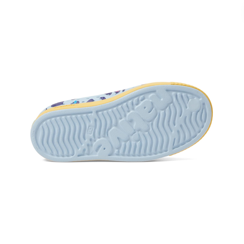 Jefferson Shoe - Air Blue/ Pineapple Yellow/ Animal Print by Native Shoes