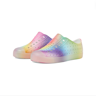 Jefferson Shoe - Shell White/ Translucent/ Rainbow Blur by Native Shoes