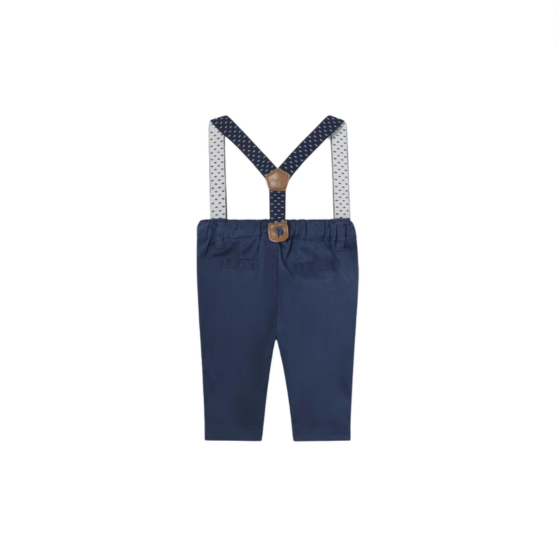 Better Cotton Pants with Suspenders - Navy by Mayoral