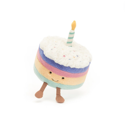 Amuseable Rainbow Birthday Cake  by Jellycat - 5x9 Inch by Jellycat