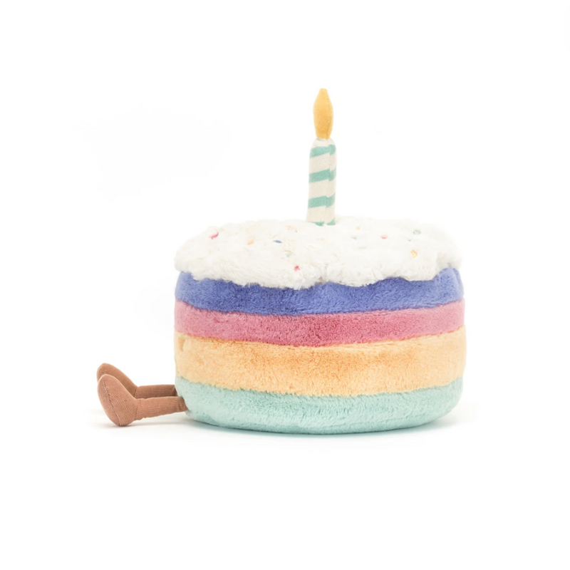 Amuseable Rainbow Birthday Cake  by Jellycat - 5x9 Inch by Jellycat