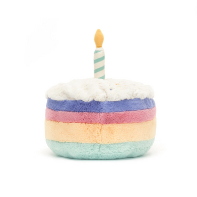 Amuseable Rainbow Birthday Cake  by Jellycat - 5x9 Inch by Jellycat