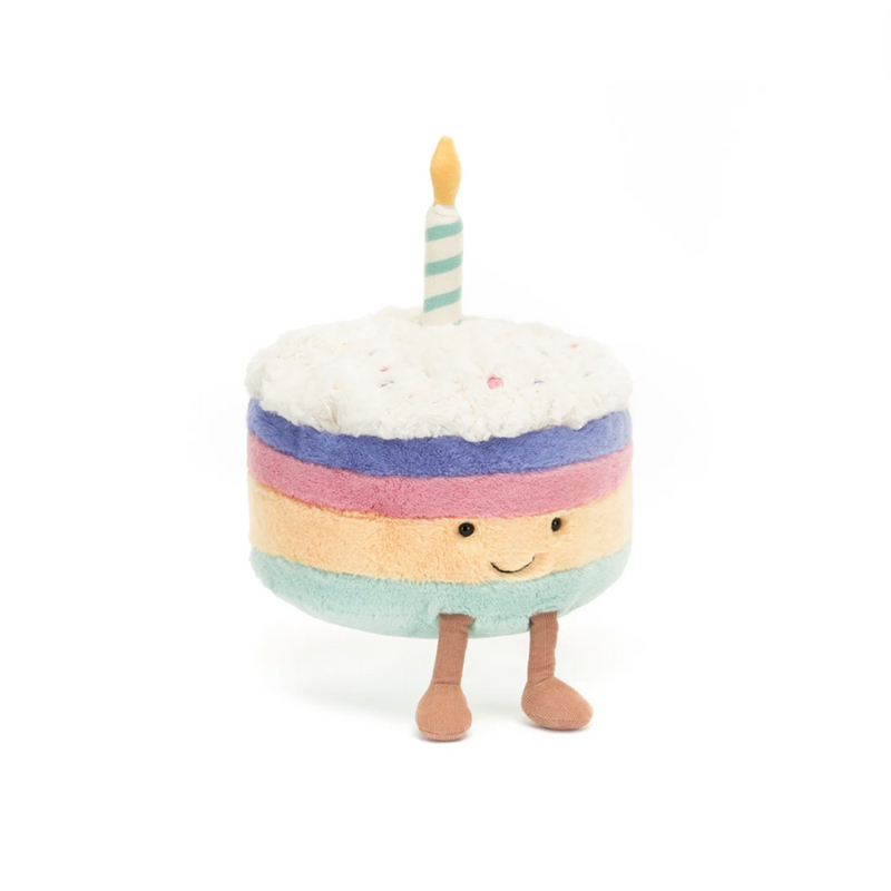 Amuseable Rainbow Birthday Cake  by Jellycat - 5x9 Inch by Jellycat