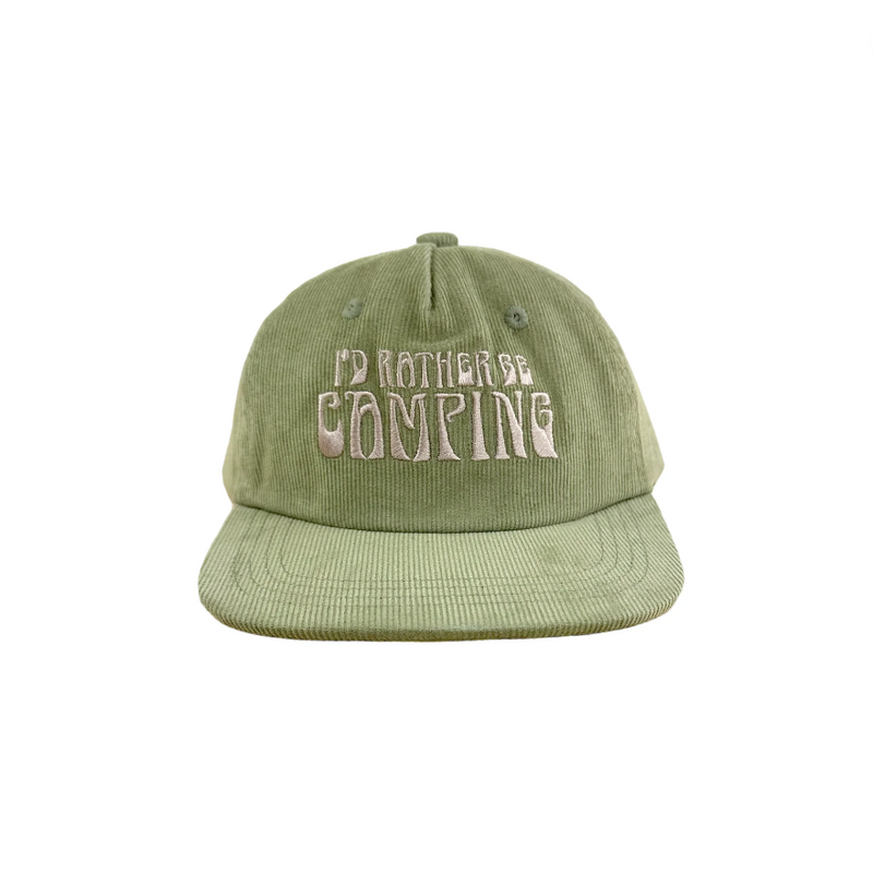 Rather Be Camping Unstructured Snap Back Hat - Pine by Tiny Whales
