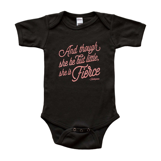 Cotton Bodysuit - She Is Fierce by Sweetpea + Co