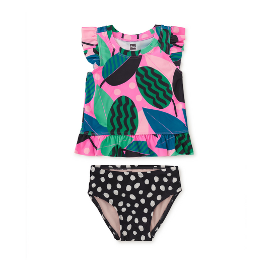 Short Sleeve Baby Swim Set - Bossa Nova Foliage by Tea Collection - FINAL SALE