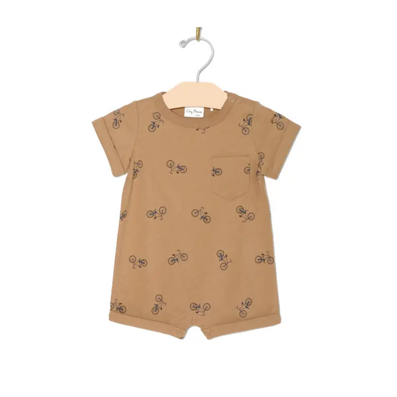 Short Sleeve Romper - Bikes by City Mouse
