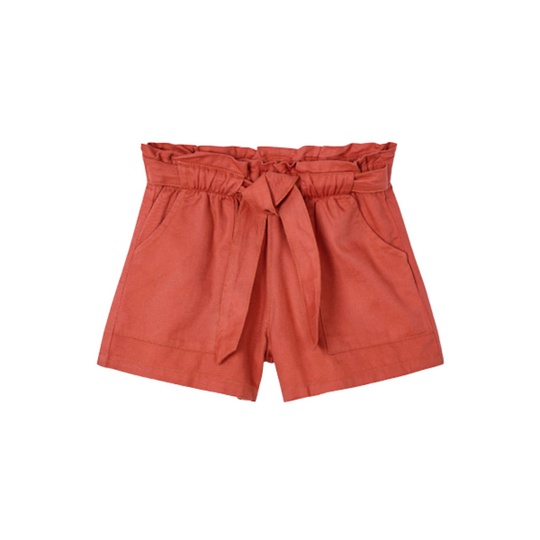 Shorts with Bow - Brick Red by Mayoral - FINAL SALE