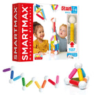SMARTMAX magnetic building toy set with packaging featuring children playing with the toys.