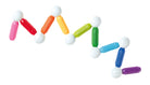 Colorful markers arranged in a circular pattern on a white background