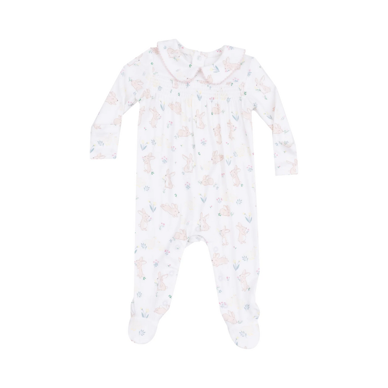 Smocked Peter Pan Footie - Bunny and Duck by Angel Dear