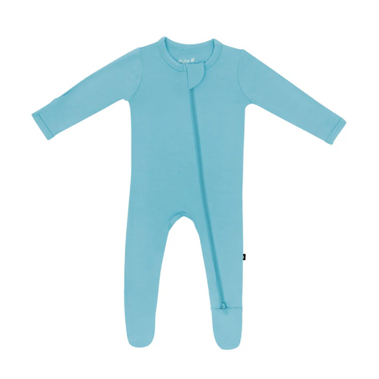 Solid Footie with Zipper - Makai by Kyte Baby