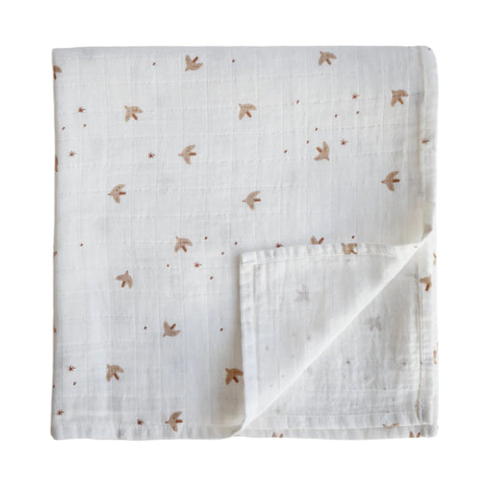Organic Muslin Swaddle - Sparrow by Mushie & Co