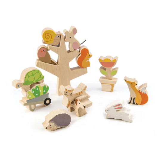Stacking Garden Friends Wooden Toy by Tender Leaf Toys