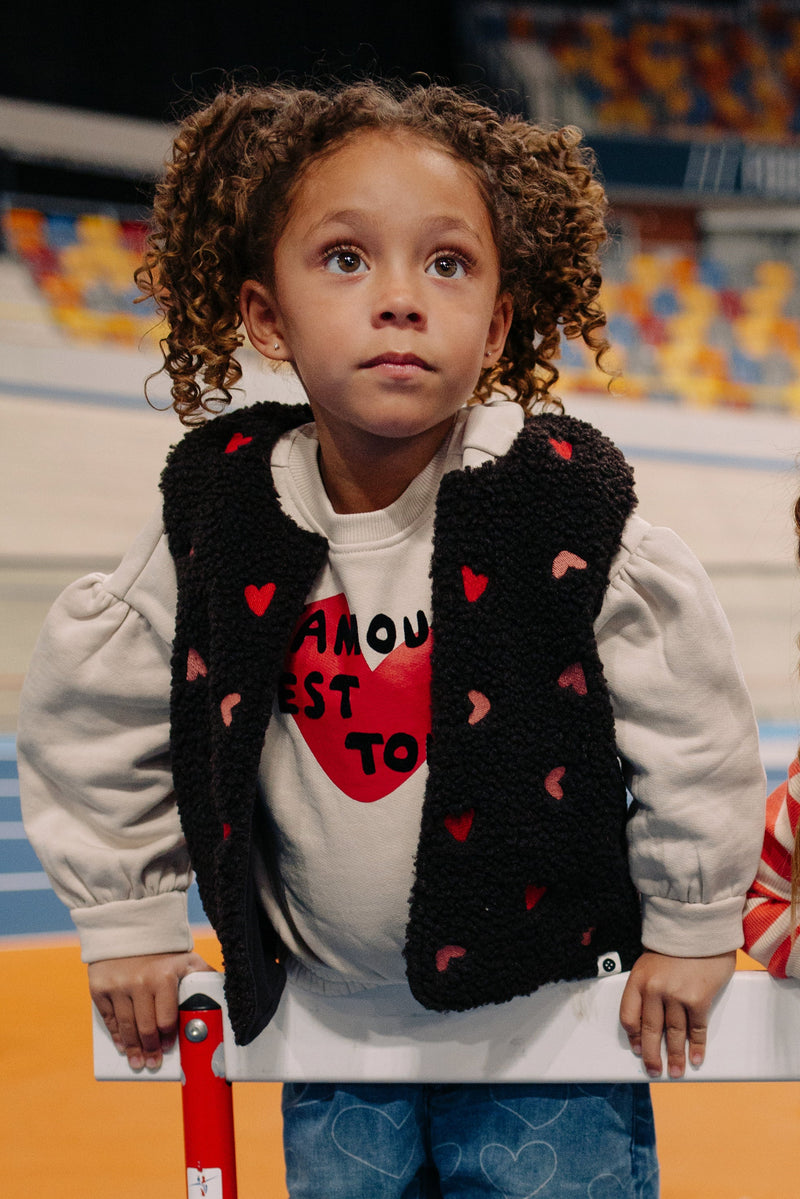 Hearts Teddy Vest - Blackboard by Babyface