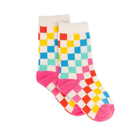 Starburst Checkerboard Socks by Miki Miette