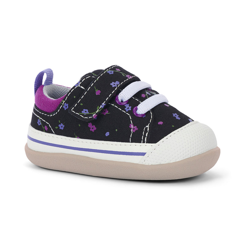 Stevie II Infant Shoe - Black Floral by See Kai Run