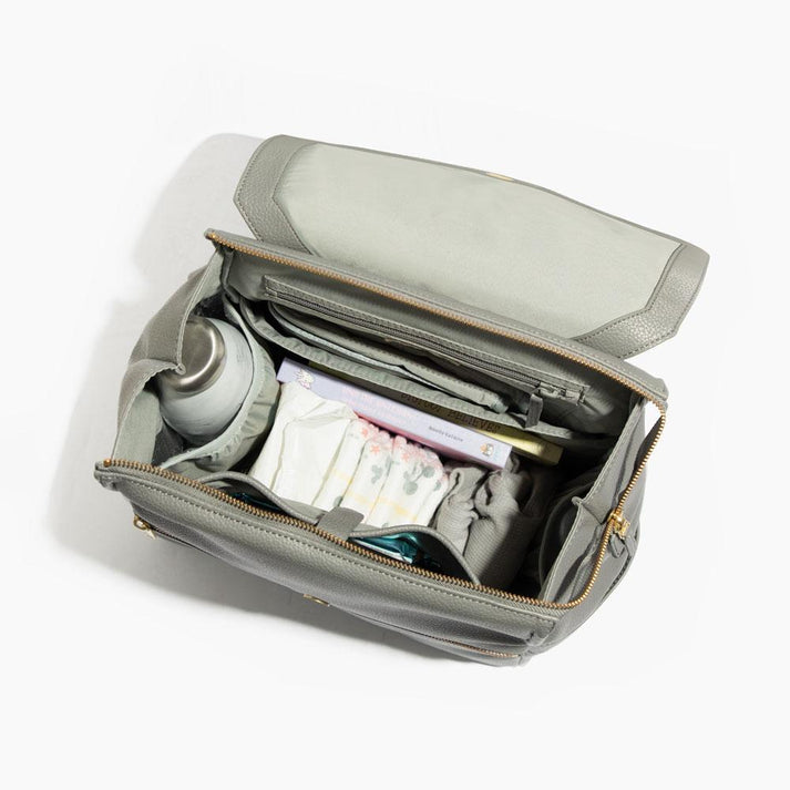 Classic Diaper Bag II - Stone by Freshly Picked – Pacifier  display picture 3
