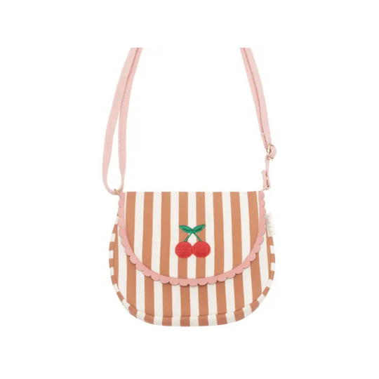 Stripy Cherry Scallop Bag by Rockahula Kids