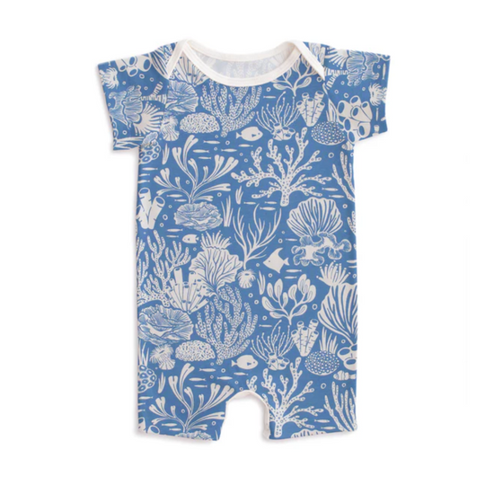 Summer Romper - Corals Blue by Winter Water Factory - FINAL SALE