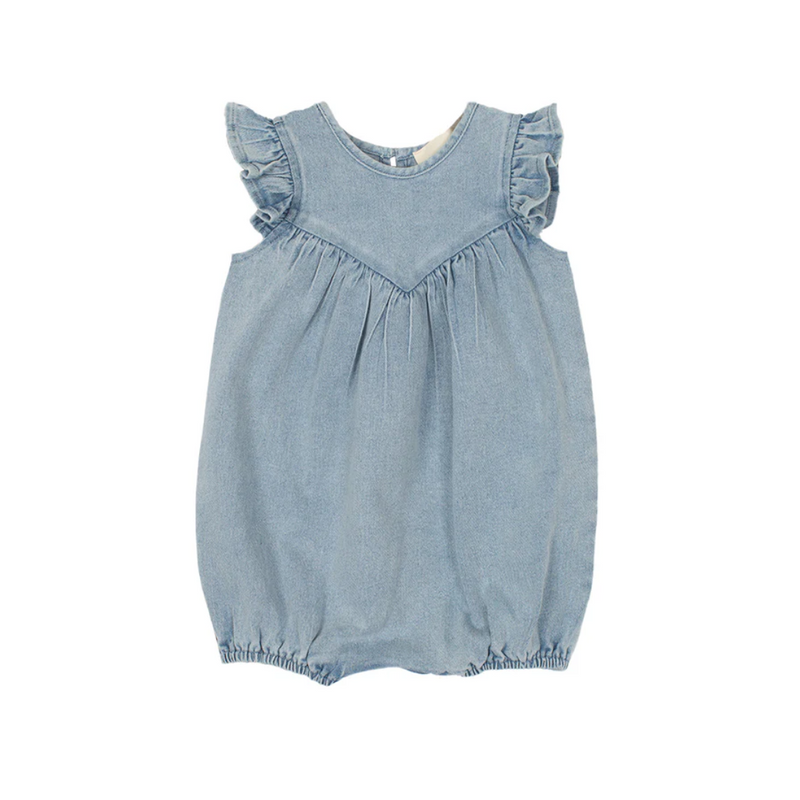 Sunset Fields Romper - Blue Denim by Mabel + Honey