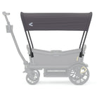 Gray wagon with canopy on a white background