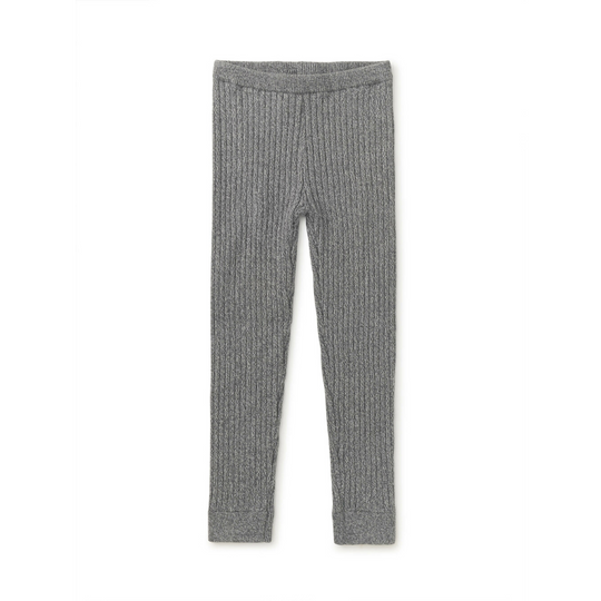 Marled Sweater Leggings - Medium Heather Grey by Tea Collection - FINAL SALE