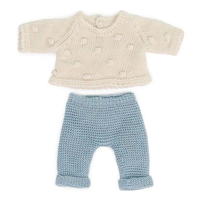 Knitted Doll Outfit 8 1/4" - Sweater & Trousers by Miniland