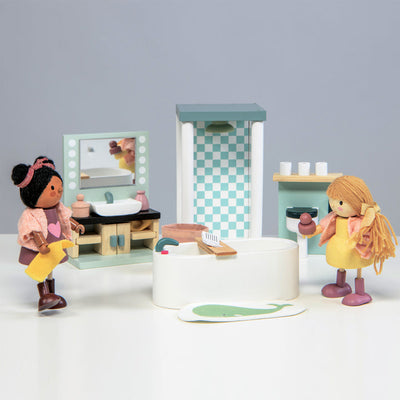 Dolls House Bathroom Wooden Furniture by Tender Leaf Toys