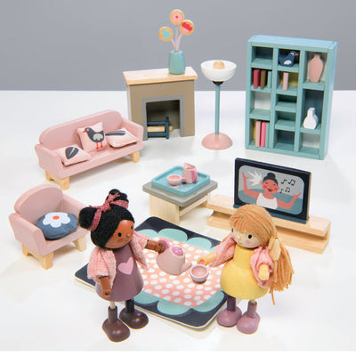 Dolls House Sitting Room Wooden Furniture by Tender Leaf Toys