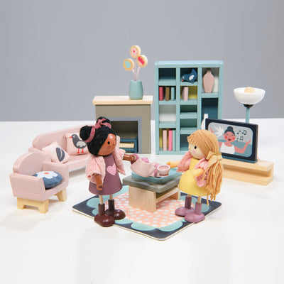 Dolls House Sitting Room Wooden Furniture by Tender Leaf Toys