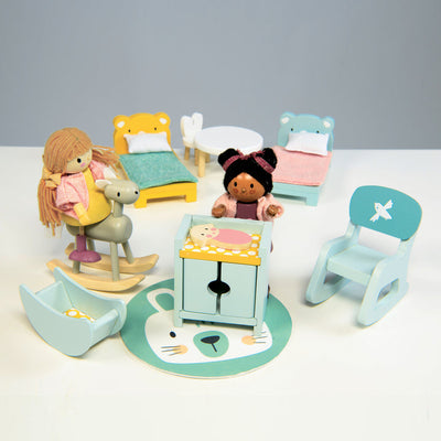 Dolls House Childrens Room Wooden Furniture by Tender Leaf Toys